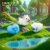 Transfronterizo Nuevo Producto Lindo Ganso Grande Unicornio Animal Pequeño Lindo Decoración DIY Accesorios para Colgar Micro Paisaje Pequeños Adornos