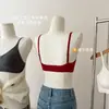 Ropa interior de malla cálida de algodón antibacteriano cepillado para principios de otoño para mujeres, copa fija push-up para busto pequeño, sujetador de soporte suave sin costuras