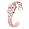 Correa de silicona con hebilla de mariposa y estampado de leopardo para Apple Watch, correa universal para Apple Watch de 1.ª a 8.ª generación.