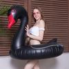 Internet transfronterizo red 120CM anillo de natación de cisne blanco y negro para niños y niñas anillo de natación salvavidas inflable PVC anillo de natación inflable