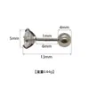 Aretes para Cartílago de la Oreja Incrustados con Perforaciones de Cristal Perforaciones de Vidrio Circonita Acero Inoxidable Piercing de Nicho Clavo de Labio Aretes de Clavo de Titanio