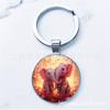 Fabricantes de origen transfronterizo hermoso lindo elefante de ojos grandes hecho a mano gema del tiempo llavero bolsa colgante de joyería