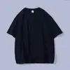 Camiseta de Algodón Peinado Color Sólido Manga Corta Top Casual Hombres Hombro Normal Cuello Redondo Color Sólido Manga Media Ropa Interior