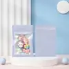Bolsas auto-sellables de colores con láser para envío transfronterizo disponibles, bolsas con cremallera y ventana estilo ins para almacenamiento de tarjetas y accesorios