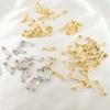 Broche de seguridad giratorio con retención de color de 14K, soporte inferior de cobre, hecho a mano, hebilla para ramillete, pin, broche para ropa DIY