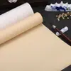 Rollos Largos de Papel de Seda Batik para Obras de Arte, Creación de Caligrafía, Letra Pequeña, Piezas Pequeñas de Tela de Seda, Caligrafía Semi-Cruda y Semi-Procesada, Papel Xuan Imitación Seda