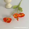 Arreglo de flores de amapola artificiales de alta gama para sala de estar y mesa de comedor, decoración del hogar, accesorio de fotografía, flores de amapola realistas