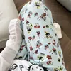 Calça de Pijama Feminina de Verão Hello Kitty Longa Rosa Doce Fofa Confortável Respirável Calça de Casa Pode Ser Usada Fora