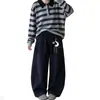 Pantalones de chándal para niñas Primavera Otoño 2026 Nuevos Pantalones Casuales de Terciopelo Cálidos de Otoño Invierno para Niños Medianos y Grandes Pantalones Casuales de Pierna Ancha