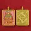 Colgante Thangka de Tíbet Plaza Zakilam Aleación de Titanio Altar Dorado Ciudad Patrón de Mineral Se Puede Elegir Directo de Fábrica