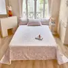 Sábana 100% Algodón Puro, Estilo Fresco Funda de Almohada de Algodón Simple para Cama Individual, Sábana de Una Pieza de Algodón Lavado, Juego de Tres Piezas para Dormitorio Estudiantil