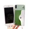 Portatarjetas Adhesivo con Tapa abatible de Piel sintética PU para Teléfono Móvil Monedero Pequeño Simple Personalizado Portatarjetas Creativo Adhesivo 3m para Teléfono Móvil