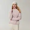 Suéter Básico Suave de Cuello Redondo Holgado para Mujer con Jacquard Calado de Seda de Mora y Cachemira, Nuevo Otoño 2026
