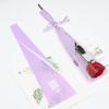 Florería Arte Floral Materiales de Empaque de Flores Frescas Bolsa de Empaque para Rosas Bolsa Triangular para Ramo Bolsa Transparente Individual con Estampado Dorado