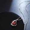 Elle Mosha, fábrica que suministra collares de corazón de circonita cúbica de platino, de moda japonesa y coreana, regalo para bodas, lote completo.