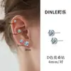 Pendientes de Plata de Ley S925 con Diamante Moissanita de 1 Quilate Chapados en Oro Blanco de 18K Pendientes de Lujo de Nicho de Gama Alta