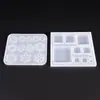 Molde de silicona para espejo de pegamento de cristal de resina hecho a mano, nuevo colgante pequeño, materiales para joyería DIY