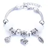 Origen pulsera al por mayor comercio exterior pulsera árbol de la vida cuentas de vidrio pulsera de cristal aleación pulsera de cuentas pulsera de cadena de serpiente para damas