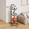 Estante Lateral para Colgar Gabinetes sin Taladro para Baloncesto y Fútbol, Estante de Pared para Exhibir Pelotas, Herramienta Mágica para Ahorrar Espacio