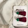 Serie Navideña Material de Terciopelo Estrella Lazo Niños Geométrico Pinza de Pelo Pinza Lateral Pinza para Flequillo