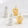 Llavero de Muñeca de Conejo 3D Adorable de Resina Flocada Funda para Teléfono Accesorios de Materiales para Pendientes DIY Venta al por Mayor