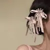 Nuevo Pinza para el Cabello con Lazo Rosa Suave y Puro y Perlas, Accesorio para el Cabello de Lado Girly y Elegante para Mujeres
