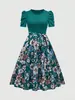 Vestido de Manga Corta Europeo y Americano 2026 Amazon Nuevo Estampado Cuello Redondo Vestido Largo Transfronterizo Verano Vestido para Mujer Venta al por Mayor