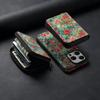 Funda para teléfono con carga inalámbrica compatible con Iphone18Promax, Soporte magnético con temática de flores, Funda protectora con tarjetero dos en uno