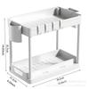 Cozinha transfronteiriça gaveta multifuncional tipo pull-out doméstico desktop dupla camada acabamento rack rack de armazenamento atacado