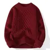 Suéter de malha plus size tamanho europeu mais vendido transfronteiriço masculino e feminino outono e inverno gola redonda gola alta forrado com veludo cor sólida camada base atacado de fábrica