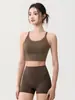 Conjunto deportivo para mujer con almohadillas en el pecho, nuevo modelo 2026, top tipo sujetador deportivo para fitness, ropa para Pilates y yoga de alta intensidad para verano