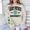 Día de San Patricio Amor Sudadera con Capucha para Mujer St. Regalo Día de San Patricio Novia Verde Patrón de Moda Deportivo