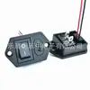 Interruptor basculante preto, soquete DC dois em um de dois pinos e duas posições, conector fêmea Tipo-C com cabo, 2P certificado CE