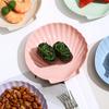 Plato con Cáscara de Paja de Trigo Plato Creativo para Fruta Plato para Snacks de Hogar Plato para Escupir Huesos Plato para Postre de Pastel Plato de Plástico para Fruta Seca