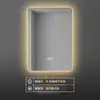 Espejo de Baño Inteligente Montado en Pared Espejo de Baño para el Hogar con Luz, Pantalla Táctil, Antivaho, Espejo Iluminado LED