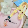 Conjunto de cartões de ônibus de desenho animado com cordão para pendurar, criativo, para estudantes do campus, cartão de refeição, cartão de cidadão, conjunto de proteção de cartões, cordão para pendurar, atacado
