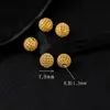 Accesorios de cuentas redondas de Sutra del Corazón Seiko antiguo chapado en oro y plata S925, estilo chino original, accesorios combinables.