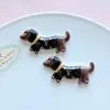 Accesorios de Perro Salchicha de Dibujos Animados, Charms para Zapatos DIY, Pinzas para el Cabello, Adornos para el Cabello, Pegatinas para Funda de Teléfono, Colgantes para Llavero
