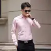 Camisa Blanca para Hombre de Manga Larga Corte Ajustado Sin Planchar Color Sólido Profesional Formal de Negocios Ropa de Trabajo Camisa Blanca para Traje de Hombre