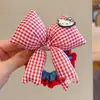 Goma para el pelo tipo lazo de gatito rojo estilo coreano para mujer, Sujetador de coleta baja de alta gama, Elegante accesorio para el cabello