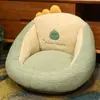 Cojín de Felpa a Rayas de Animales de Dibujos Animados Cojín para Silla de Oficina Sala de Estar Esterilla para Suelo Futón Tatami Esterilla Gruesa Cojín de Protección Lumbar