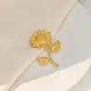 Europa e Estados Unidos Broche de anjinho girassol criativo transfronteiriço simples liso doce plissado águia pino de aço inoxidável