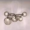 Lustre Nórdico Moderno Simples Feijão Mágico Sala de Estar Quarto Quarto Infantil Sala de Jantar Vidro Cinza Fumaça Iluminação Longa Vida Móveis para Casa