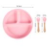 Amazon popular Sanxin crianças de silicone uma face placa divisória placa terno bebê casa três peças suplemento alimentar conjunto