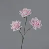 Flor Artificial Rosa Rizada de 3 Cabezas para Esquina Flor Decorativa para el Hogar Flor Guía para Boda Flor para Techo de Salón de Bodas Material