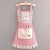 Novo avental de cozinha para casa estilo verão com recurso de secagem de mãos, estilo princesa, resistente a manchas e durável, vestuário de trabalho fresco e simples