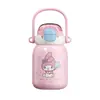 26 Tazas Térmicas Nuevas Sanrio 2 Kuromi Portátil para Niños con Aislamiento y Popote para Uso Escolar de Niñas