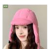Gorra de aviador de invierno estilo coreano, ligera, cálida, rellena de plumón, con protección para las orejas, para hombres y mujeres, gorro para viento y nieve del noreste, algodón de plumón