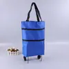 Bolsa de rodas doméstica portátil bolsa de compras bolsa de carrinho de compras motorista de compras supermercado puxar retrátil dobrável bolsa de carrinho logotipo impresso