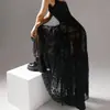 2026 Estilo Nuevo Europeo y Americano Faldas Largas de Mujer para Comercio Exterior Transfronterizo Negro Sexy Encaje Transparente Cintura Alta Falda de Trabajo Elegante